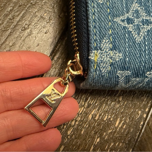 Denim Monogram Large Wallet, New - Picture 5 of 16